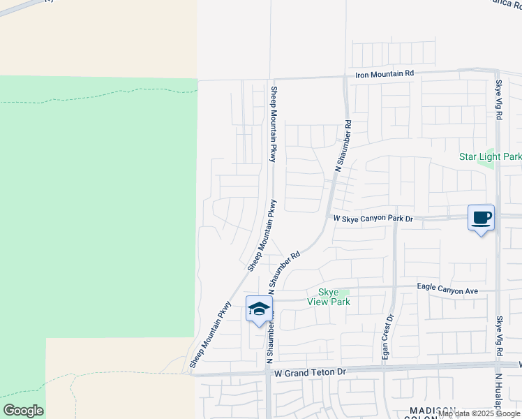 map of restaurants, bars, coffee shops, grocery stores, and more near 8384 Vanhoy Creek Street in Las Vegas