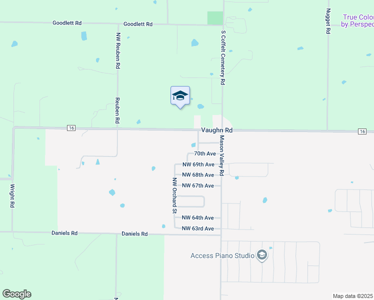 map of restaurants, bars, coffee shops, grocery stores, and more near 6905 Northwest Orchard Street in Bentonville