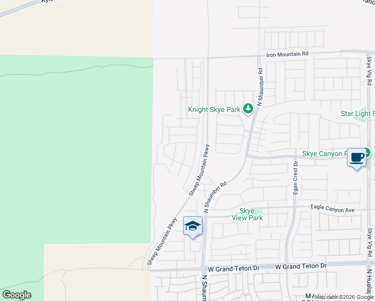 map of restaurants, bars, coffee shops, grocery stores, and more near 8416 Tanton Ridge Street in Las Vegas