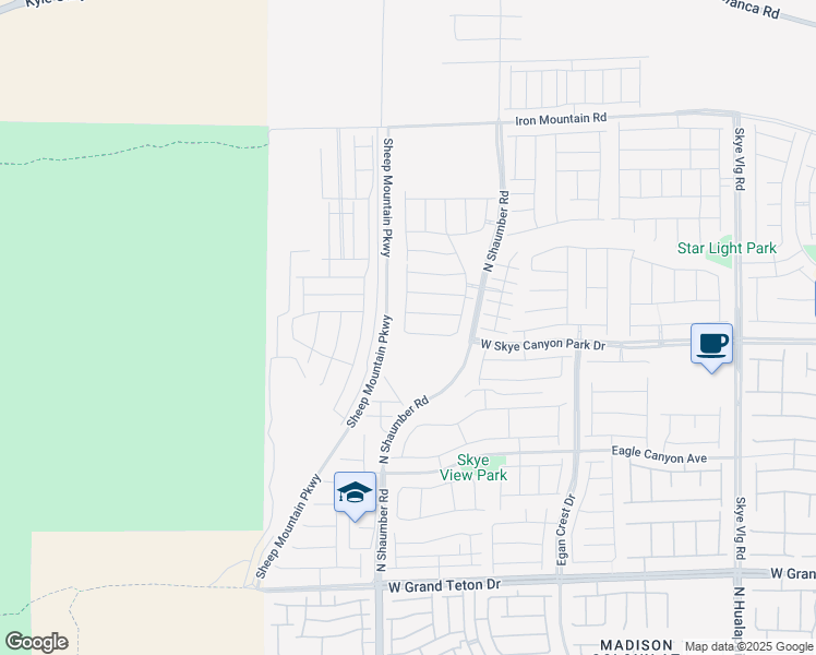 map of restaurants, bars, coffee shops, grocery stores, and more near 10806 Grand Teton Drive in Las Vegas
