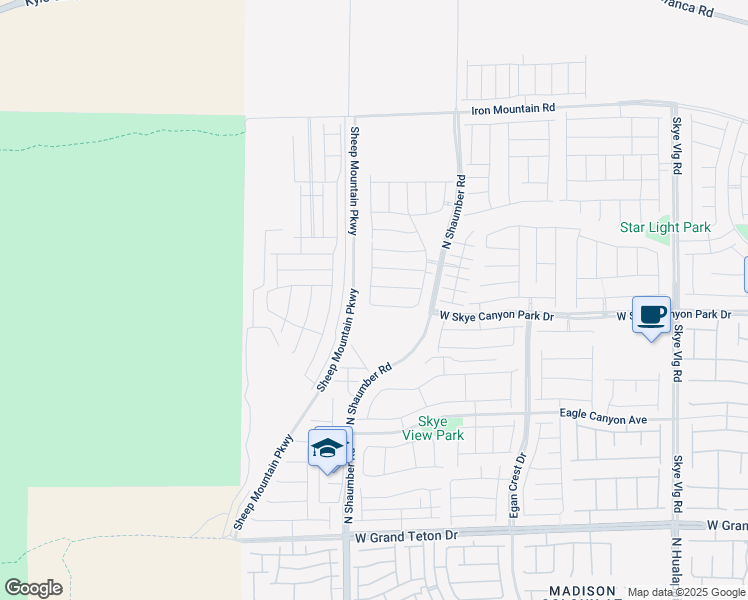 map of restaurants, bars, coffee shops, grocery stores, and more near 10674 Bowmore Avenue in Las Vegas