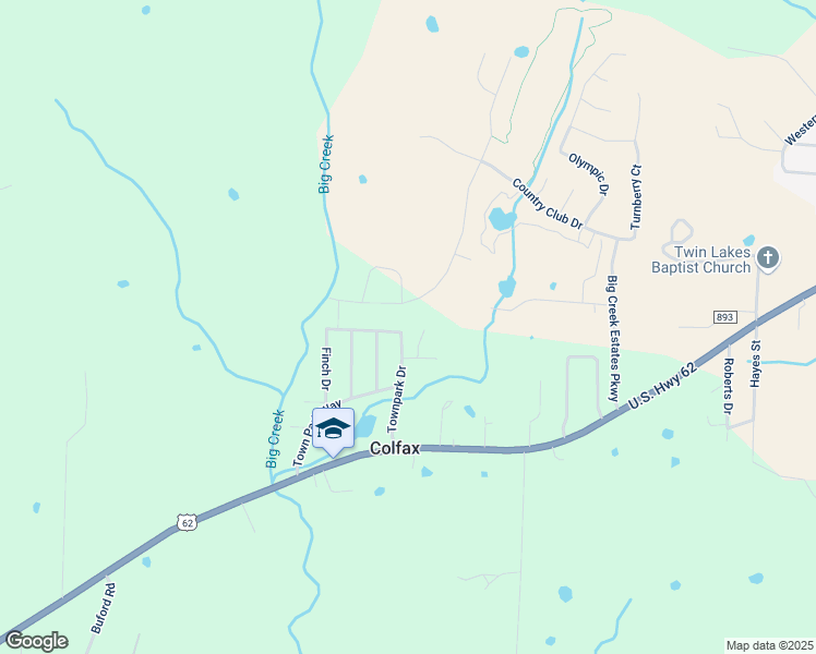 map of restaurants, bars, coffee shops, grocery stores, and more near 269 Townpark Drive in Mountain Home
