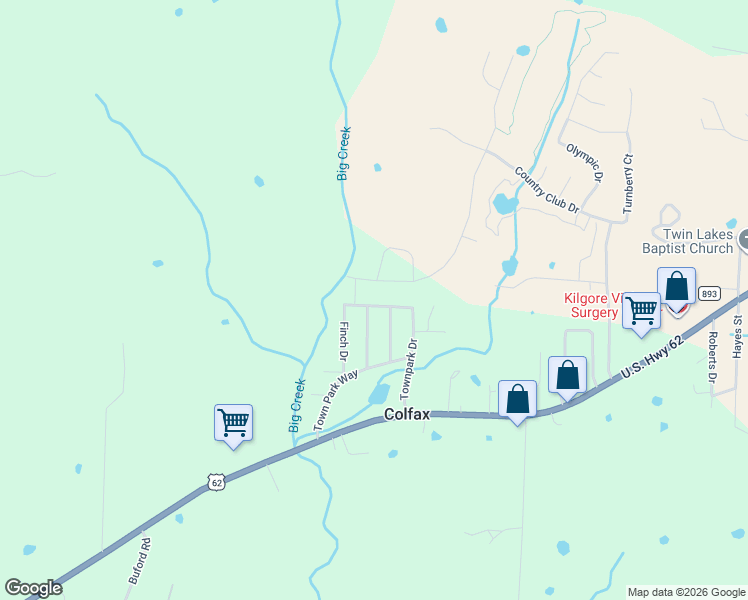 map of restaurants, bars, coffee shops, grocery stores, and more near 367 Townpark Dr in Mountain Home