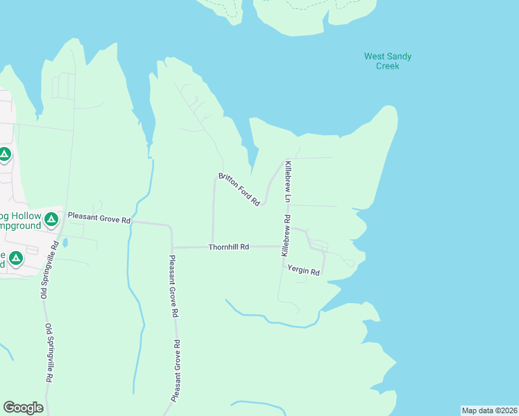 map of restaurants, bars, coffee shops, grocery stores, and more near 444 Britton Ford Road in Springville