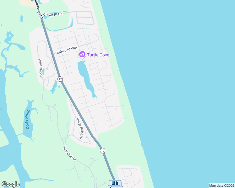 map of restaurants, bars, coffee shops, grocery stores, and more near 603 Ocean Trail in Corolla