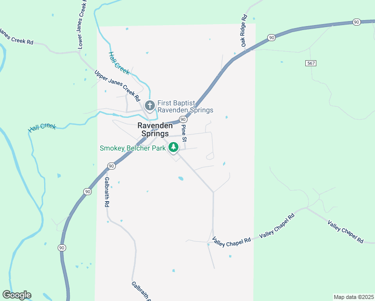 map of restaurants, bars, coffee shops, grocery stores, and more near 59 Hickory Street in Ravenden Springs