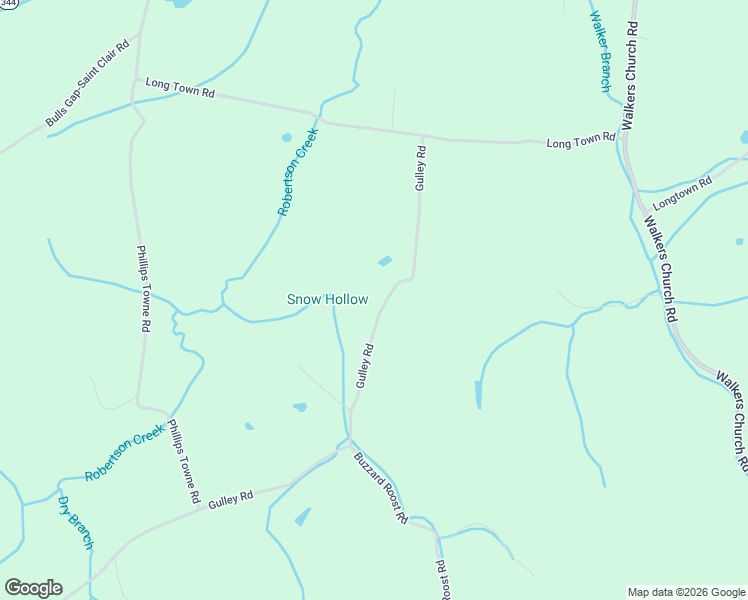 map of restaurants, bars, coffee shops, grocery stores, and more near 196 Gulley Road in Bulls Gap
