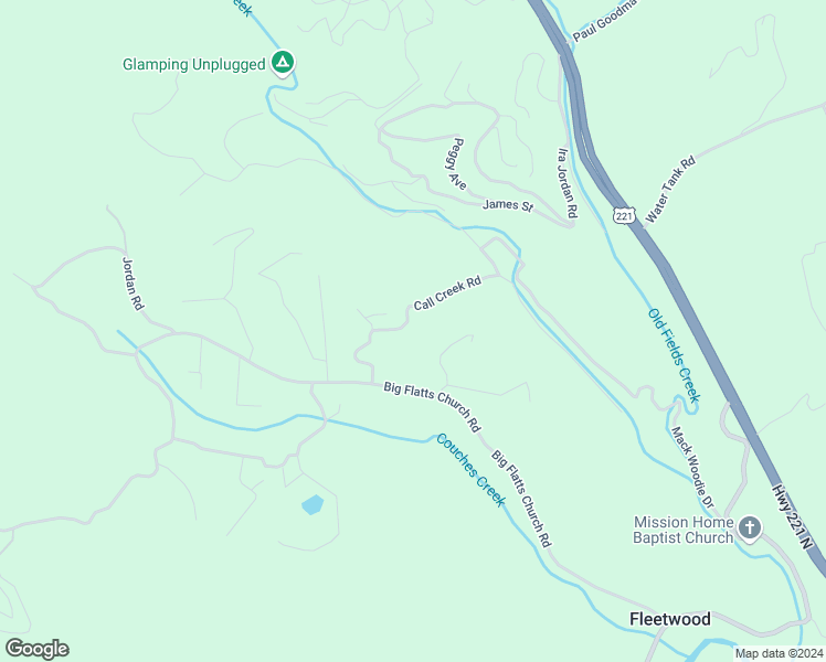map of restaurants, bars, coffee shops, grocery stores, and more near 226 Call Creek Road in Fleetwood