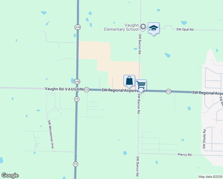 map of restaurants, bars, coffee shops, grocery stores, and more near 7640 Southwest Regional Airport Boulevard in Bentonville