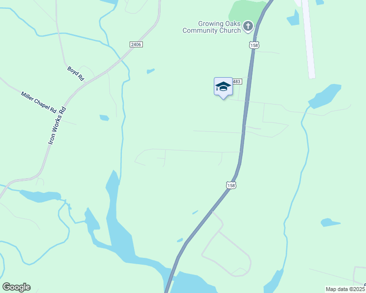 map of restaurants, bars, coffee shops, grocery stores, and more near 251 Link Road in Reidsville