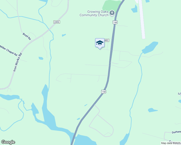 map of restaurants, bars, coffee shops, grocery stores, and more near 195 Link Road in Reidsville