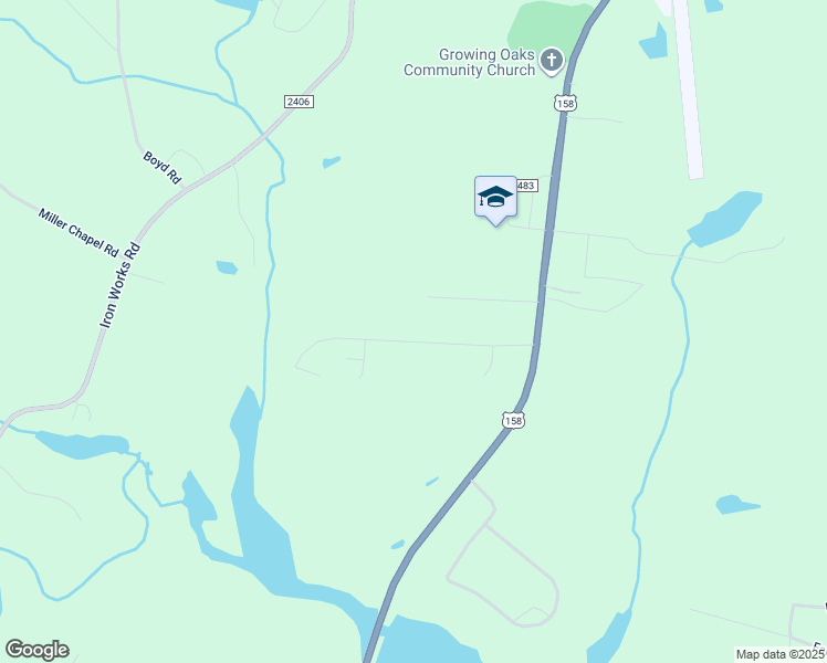 map of restaurants, bars, coffee shops, grocery stores, and more near 243 Link Road in Reidsville
