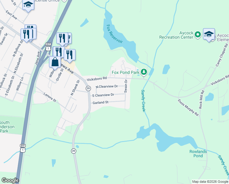 map of restaurants, bars, coffee shops, grocery stores, and more near 1816 South Clearview Drive in Henderson