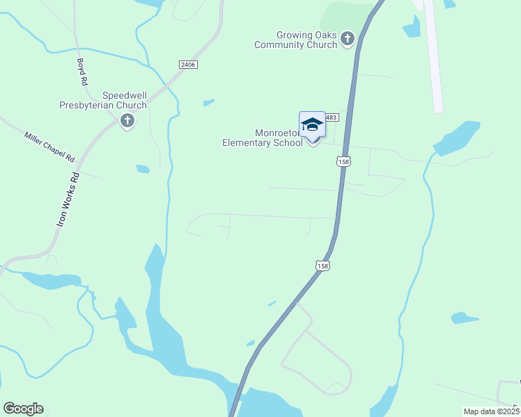 map of restaurants, bars, coffee shops, grocery stores, and more near 243 Link Road in Reidsville
