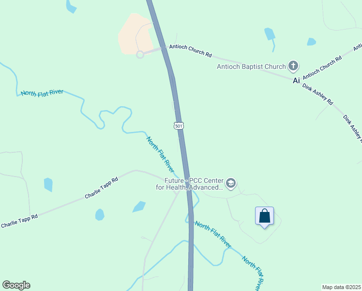 map of restaurants, bars, coffee shops, grocery stores, and more near 5660 Durham Road in Roxboro