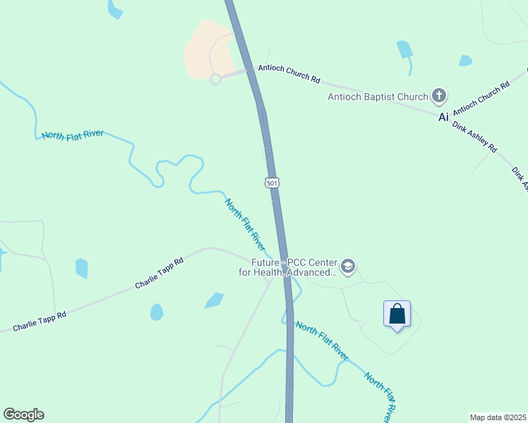 map of restaurants, bars, coffee shops, grocery stores, and more near 5660 Durham Road in Roxboro