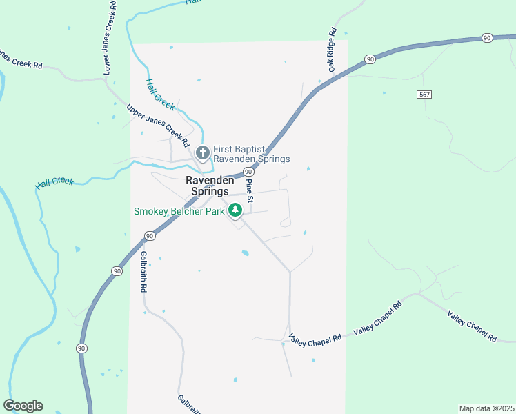 map of restaurants, bars, coffee shops, grocery stores, and more near 59 Hickory Street in Ravenden Springs