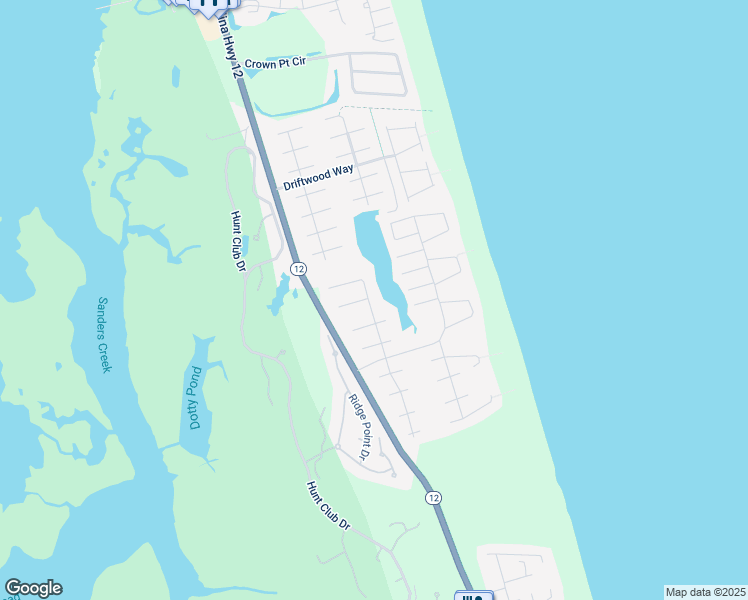 map of restaurants, bars, coffee shops, grocery stores, and more near 739 Cormorant Trail in Currituck County