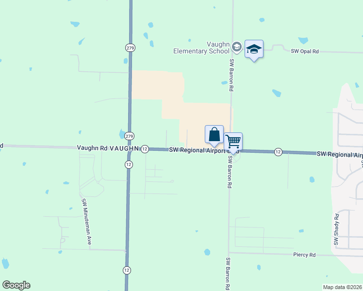 map of restaurants, bars, coffee shops, grocery stores, and more near 7640 Southwest Regional Airport Boulevard in Bentonville