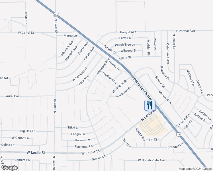 map of restaurants, bars, coffee shops, grocery stores, and more near 6621 Gallup Court in Pahrump