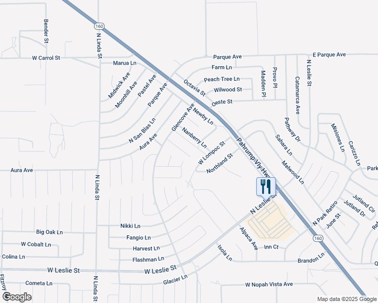 map of restaurants, bars, coffee shops, grocery stores, and more near 6621 Gallup Court in Pahrump