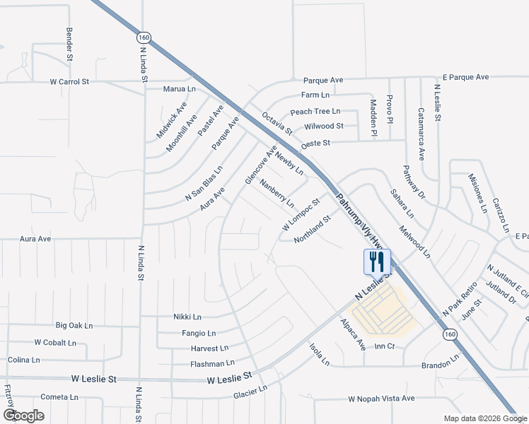 map of restaurants, bars, coffee shops, grocery stores, and more near 6631 Gallup Court in Pahrump