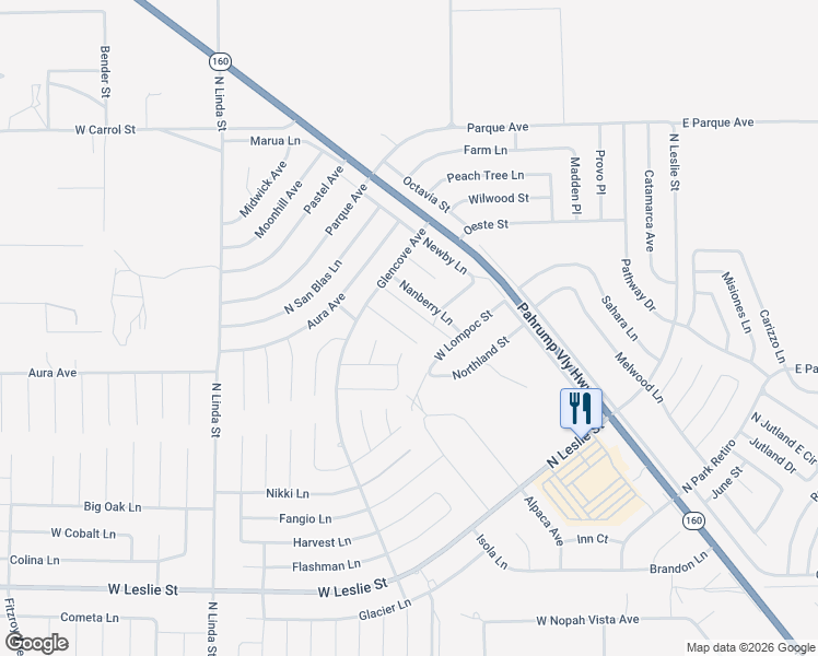map of restaurants, bars, coffee shops, grocery stores, and more near 6631 Gallup Court in Pahrump