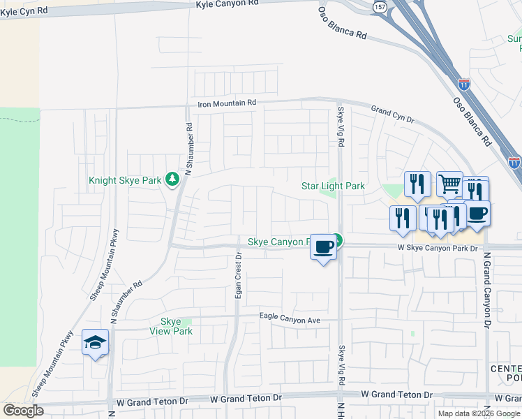 map of restaurants, bars, coffee shops, grocery stores, and more near 8724 Scalpay St in Las Vegas