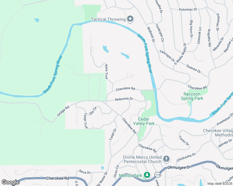 map of restaurants, bars, coffee shops, grocery stores, and more near 76 Cherokee Road in Cherokee Village