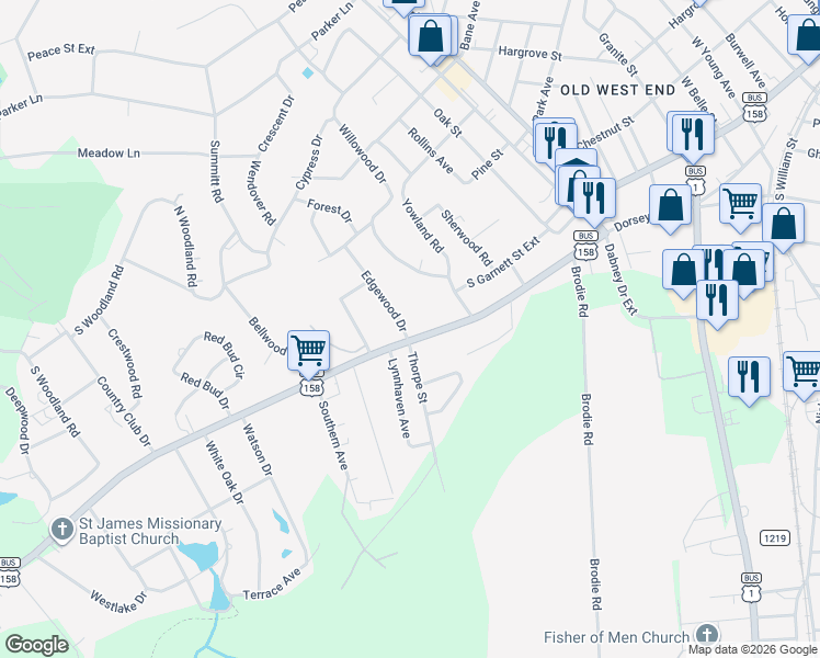 map of restaurants, bars, coffee shops, grocery stores, and more near 1972 Oxford Road in Henderson