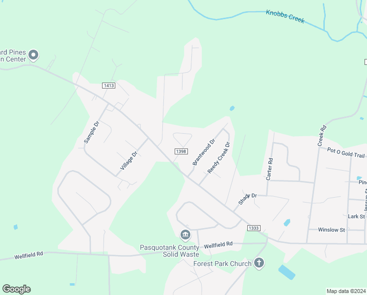 map of restaurants, bars, coffee shops, grocery stores, and more near Tanglewood Drive in Elizabeth City