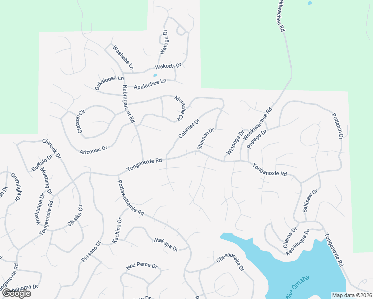 map of restaurants, bars, coffee shops, grocery stores, and more near Coup Lane in Cherokee Village