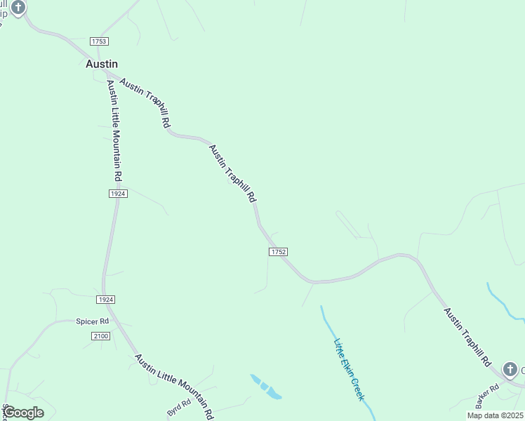 map of restaurants, bars, coffee shops, grocery stores, and more near 7692 Austin Traphill Road in Elkin