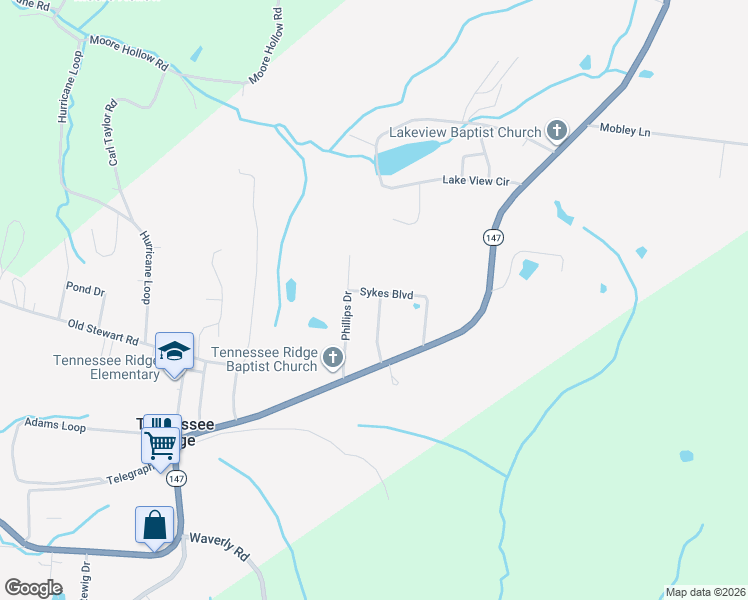 map of restaurants, bars, coffee shops, grocery stores, and more near 145 Rolling Hills Drive in Tennessee Ridge