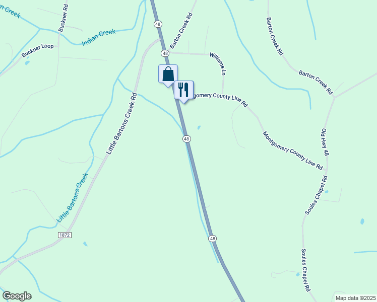 map of restaurants, bars, coffee shops, grocery stores, and more near 6467 State Highway 48 in Cumberland Furnace
