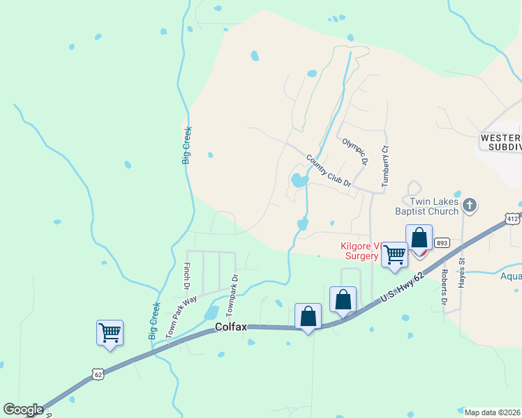 map of restaurants, bars, coffee shops, grocery stores, and more near 161 South Sheeks Drive in Mountain Home