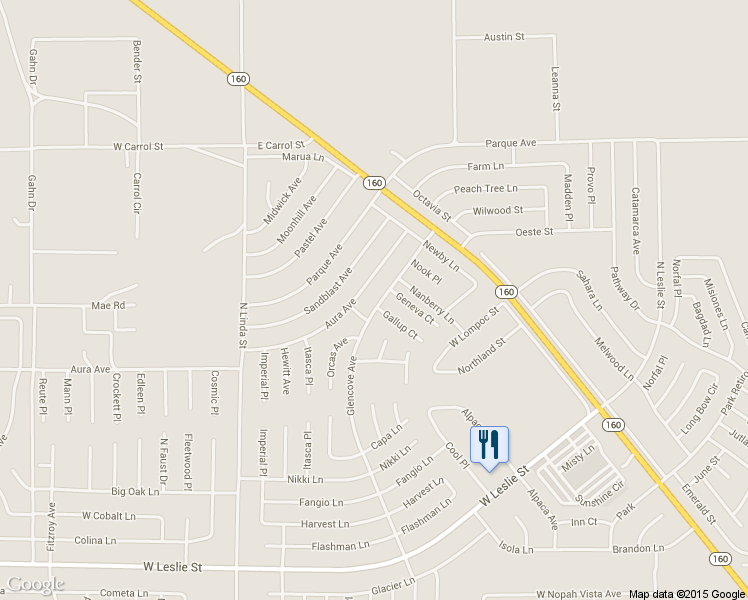 map of restaurants, bars, coffee shops, grocery stores, and more near 6670 Glencove Avenue in Pahrump