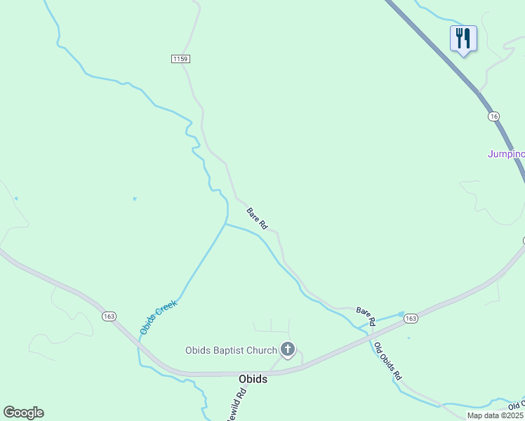 map of restaurants, bars, coffee shops, grocery stores, and more near 1367 Wade Bare Road in Jefferson