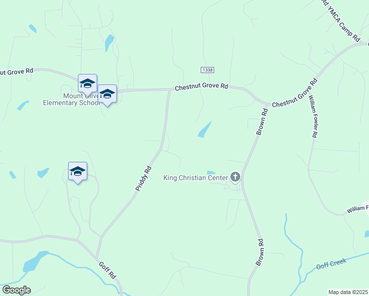 map of restaurants, bars, coffee shops, grocery stores, and more near 1087 Baron Road in King