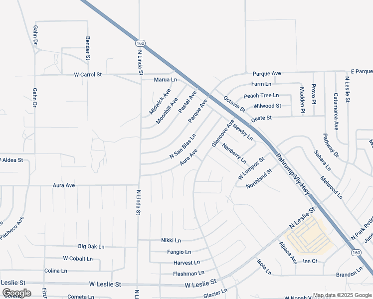 map of restaurants, bars, coffee shops, grocery stores, and more near 6670 Aura Avenue in Pahrump
