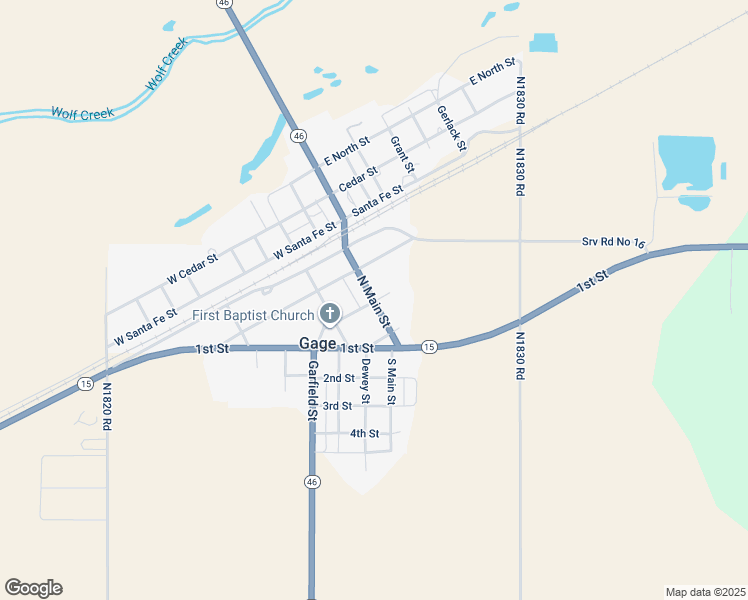 map of restaurants, bars, coffee shops, grocery stores, and more near Main Street in Shattuck