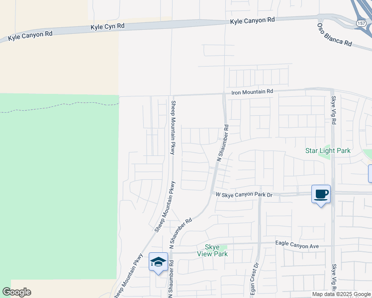 map of restaurants, bars, coffee shops, grocery stores, and more near Unnamed Road in Las Vegas