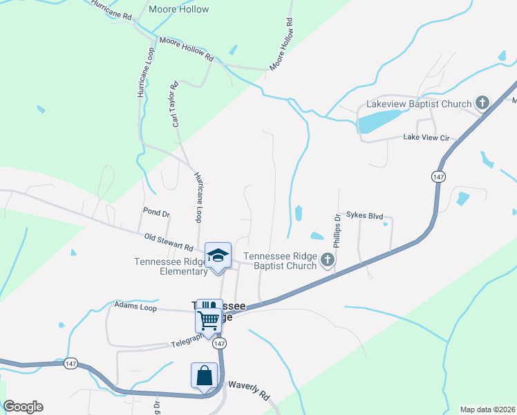map of restaurants, bars, coffee shops, grocery stores, and more near 160 Sara Drive in Tennessee Ridge