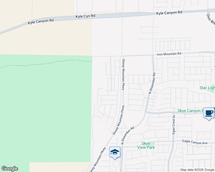 map of restaurants, bars, coffee shops, grocery stores, and more near Puli Drive in Las Vegas