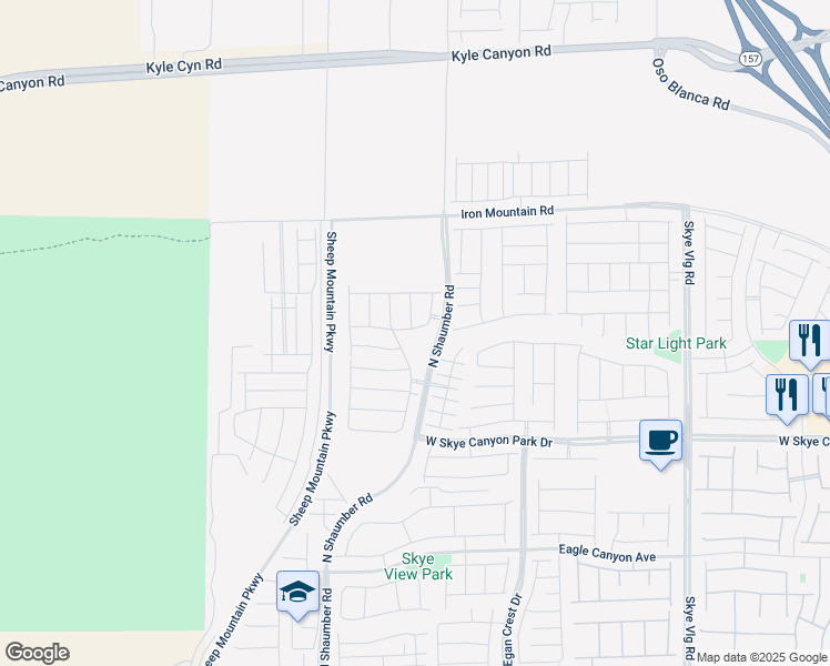 map of restaurants, bars, coffee shops, grocery stores, and more near in Las Vegas