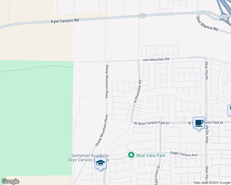 map of restaurants, bars, coffee shops, grocery stores, and more near in Las Vegas