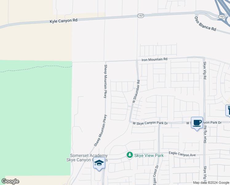 map of restaurants, bars, coffee shops, grocery stores, and more near in Las Vegas