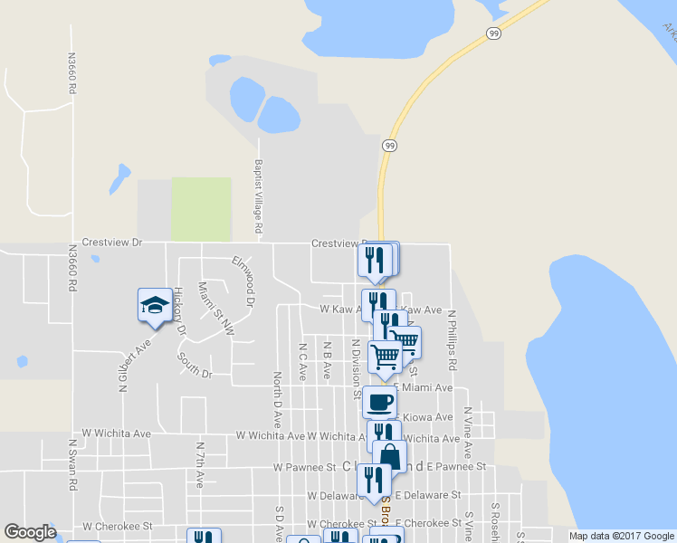 map of restaurants, bars, coffee shops, grocery stores, and more near 900 North Division Street in Cleveland
