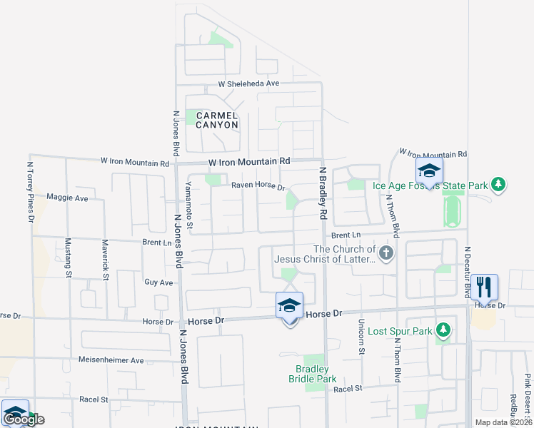 map of restaurants, bars, coffee shops, grocery stores, and more near 5612 Old Stable Avenue in Las Vegas