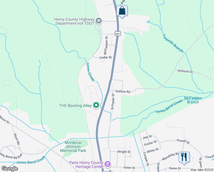 map of restaurants, bars, coffee shops, grocery stores, and more near 1188 North Market Street in Paris